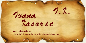 Ivana Kosorić vizit kartica